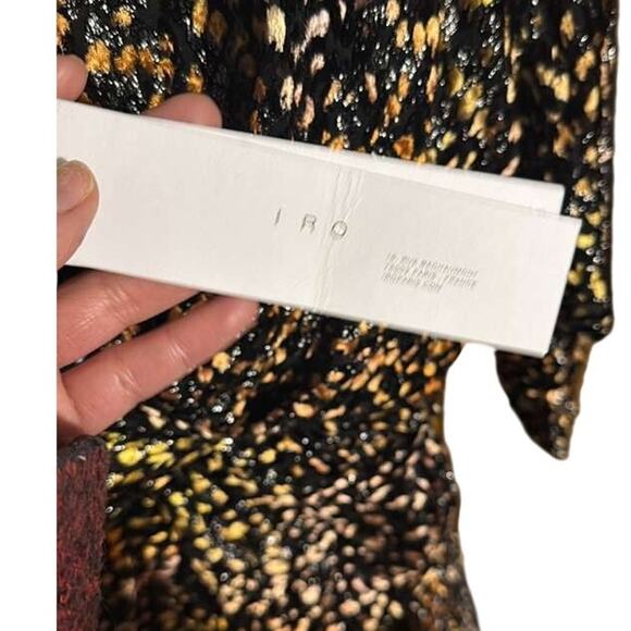 IRO Paris Mielan Leopard Print Velvet Mini Dress Multicolor Size 36 NWT - Picture 8 of 8